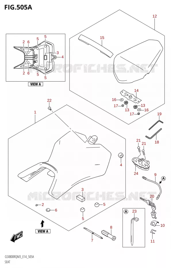 SELLE Suzuki MOTO 800 GSX 2023  GSX800RQ M3 (E14)