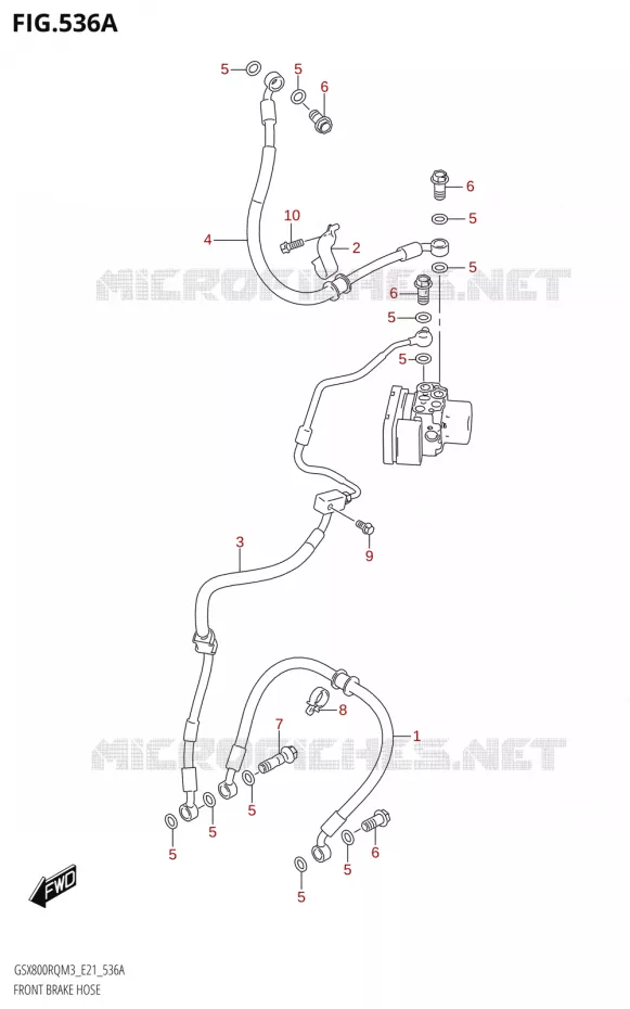 DURITE DE FREIN AVANT Suzuki MOTO 800 GSX 2023  GSX800RRQ M3 (E21)