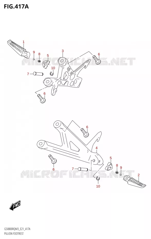 REPOSE PIED Suzuki MOTO 800 GSX 2023  GSX800RRQ M3 (E21)