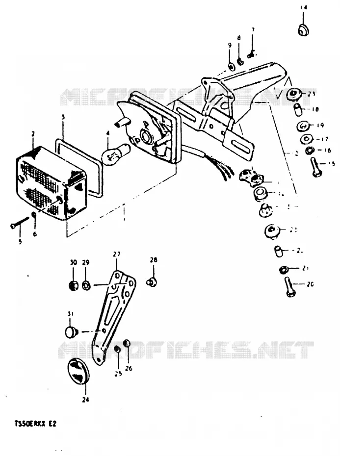 FEU ARRIERE Suzuki MOTO 50 TS-ER 1981  TS50ERKDX(T/X)