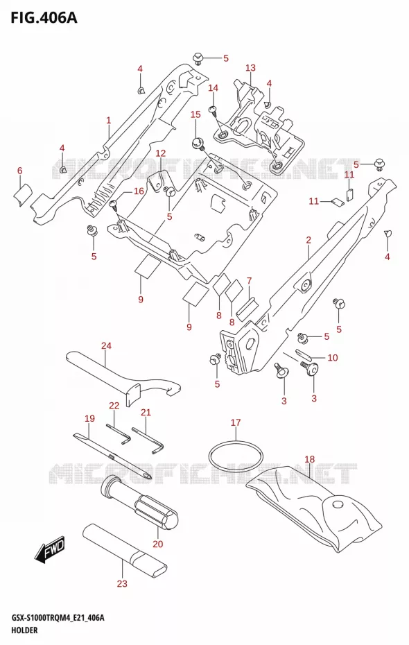 SUPPORT Suzuki MOTO 1000 GSX-S 2024  GSX-S1000TRQ M4 (E21)