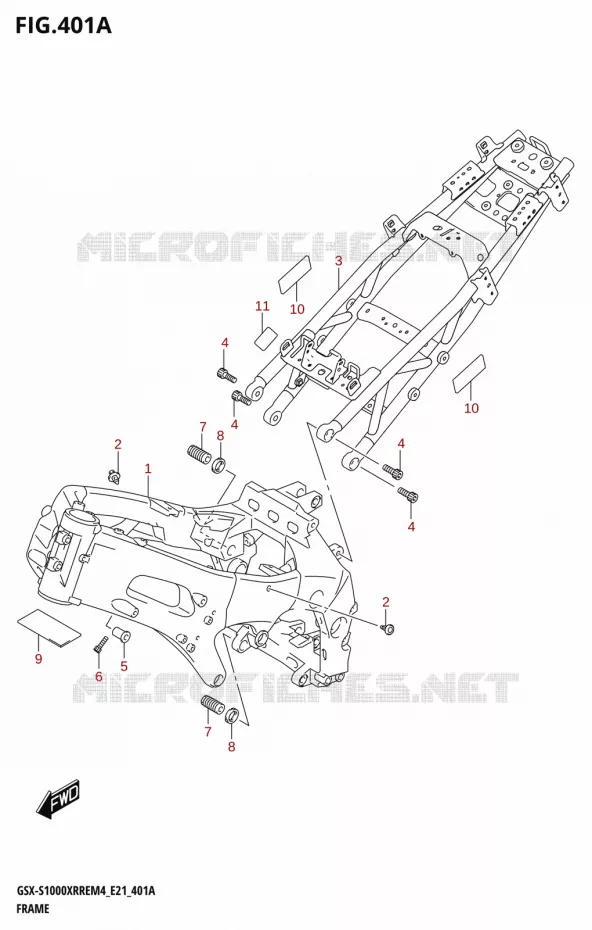 CADRE Suzuki MOTO 1000 GSX-S 2024  GSX-S1000XRRE M4 (E21)