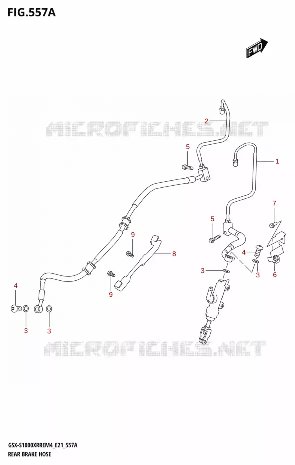 DURITE DE FREIN ARRIERE Suzuki MOTO 1000 GSX-S 2024  GSX-S1000XRRE M4 (E21)