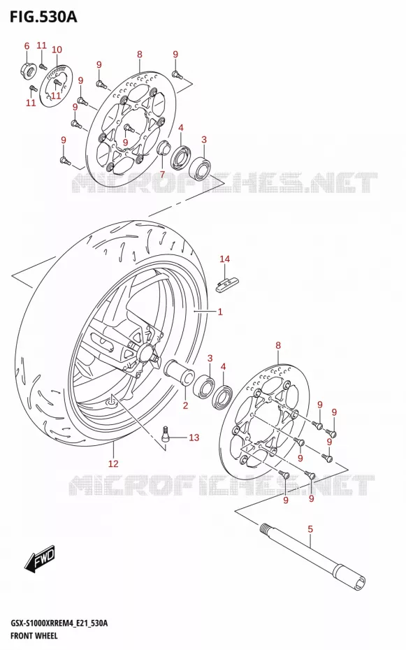 ROUE AVANT Suzuki MOTO 1000 GSX-S 2024  GSX-S1000XRRE M4 (E21)
