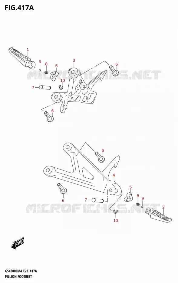 REPOSE PIED Suzuki MOTO 800 GSX 2024  GSX800FRQ M4 (E21)