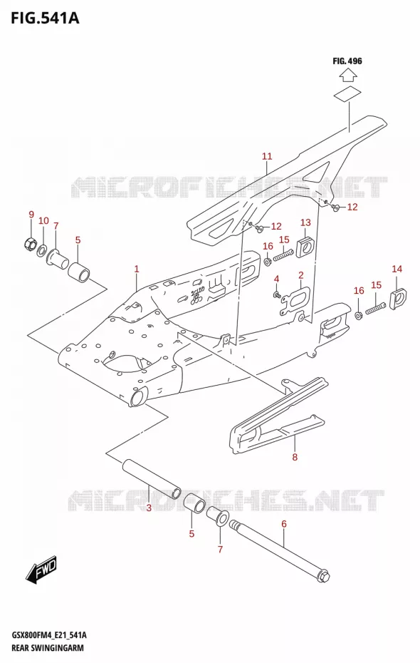 BRAS OSCILLANT Suzuki MOTO 800 GSX 2024  GSX800FUQ M4 (E21)