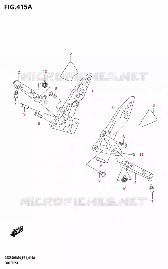 REPOSE PIEDS Suzuki MOTO 800 GSX 2024  GSX800FUQ M4 (E21)