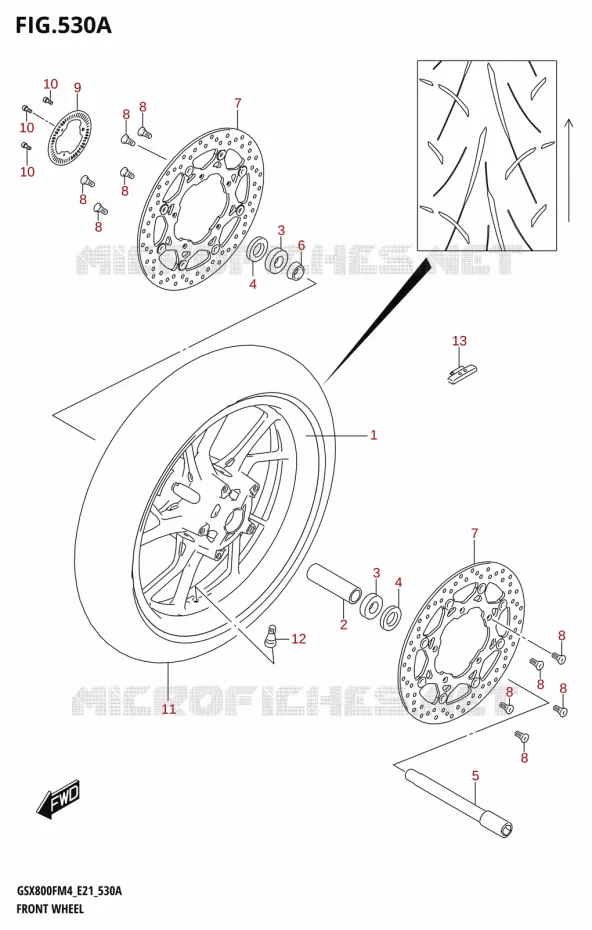 ROUE AVANT Suzuki MOTO 800 GSX 2024  GSX800FUQ M4 (E21)