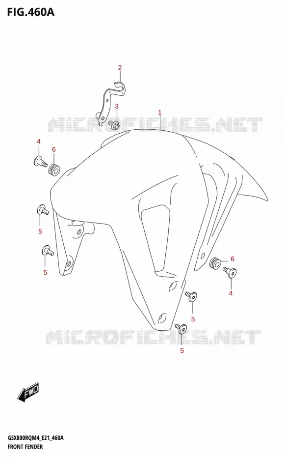 GARDE BOUE AVANT Suzuki MOTO 800 GSX 2024  GSX800RQ M4 (E21)