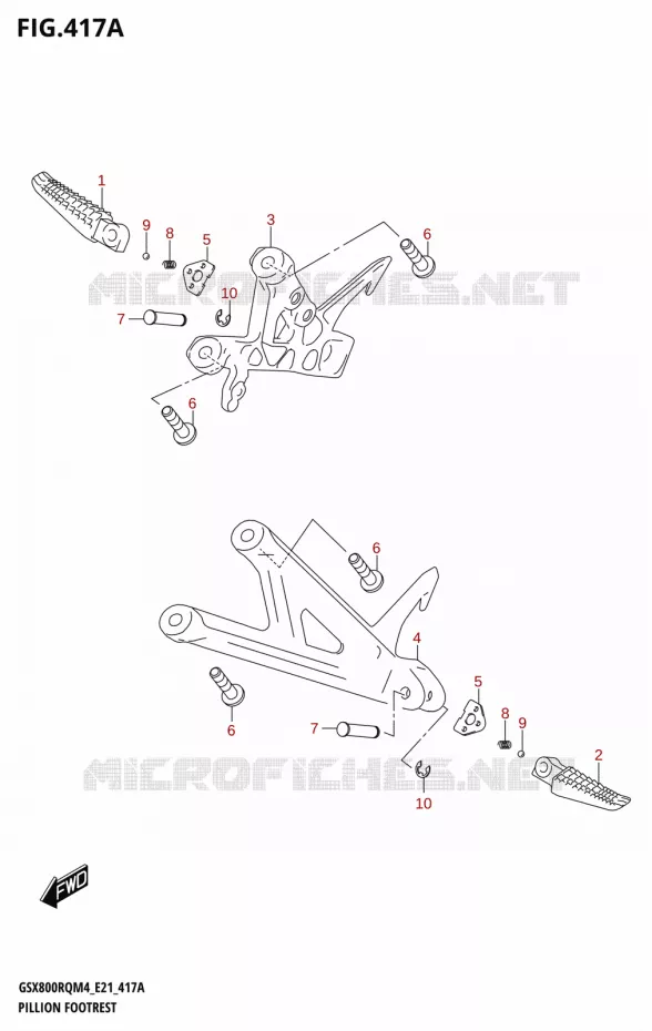 REPOSE PIED Suzuki MOTO 800 GSX 2024  GSX800RQ M4 (E21)