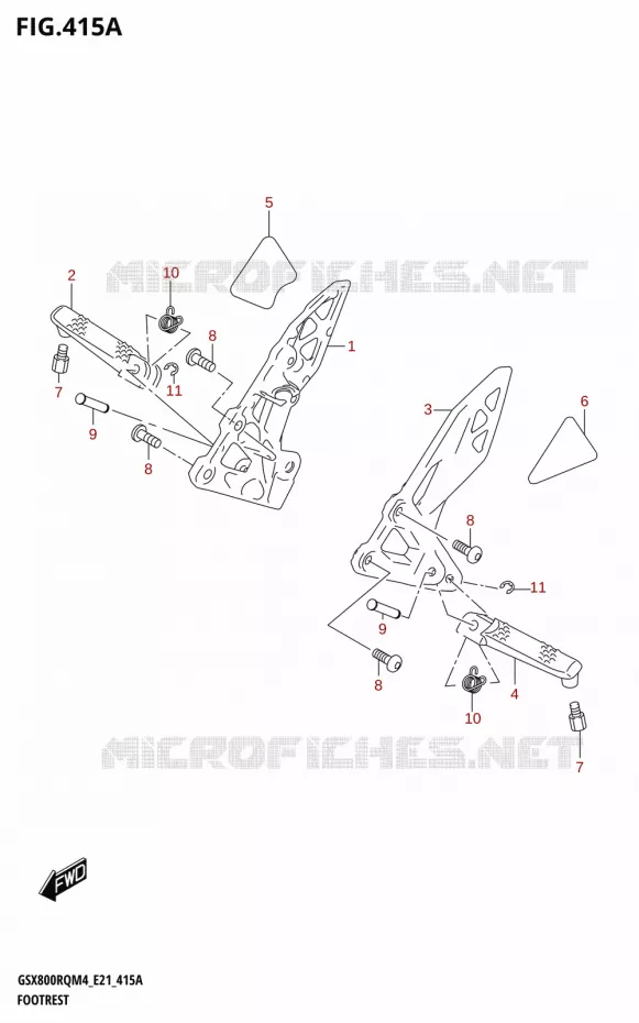 REPOSE PIEDS Suzuki MOTO 800 GSX 2024  GSX800RQ M4 (E21)