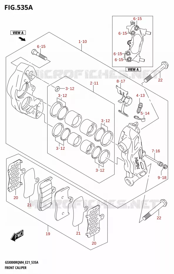 ETRIER DE FREIN AVANT Suzuki MOTO 800 GSX 2024  GSX800UQ M4 (E21)