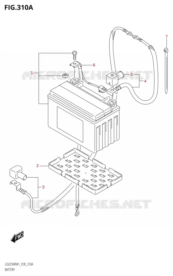BATTERIE Suzuki MOTO 250 GSX-R 2021  GSX250R M1 (P28)