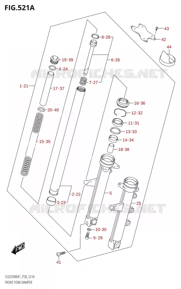 FOURCHE Suzuki MOTO 250 GSX-R 2021  GSX250R M1 (P28)