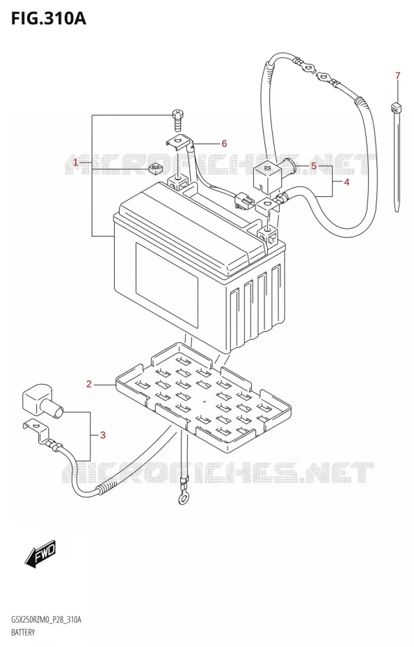 BATTERIE Suzuki MOTO 250 GSX-R 2020  GSX250RZ M0 E03,E28,E33