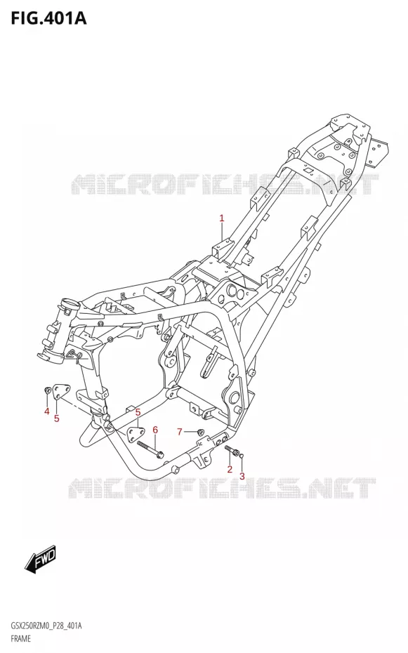 CADRE Suzuki MOTO 250 GSX-R 2020  GSX250RZ M0 E03,E28,E33