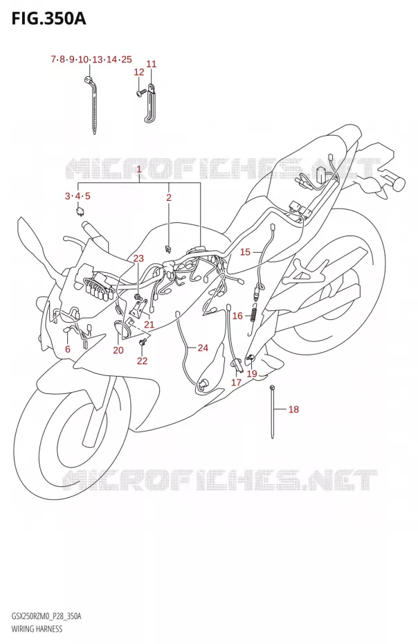 FAISCEAU ELECTRIQUE Suzuki MOTO 250 GSX-R 2020  GSX250RZ M0 E03,E28,E33