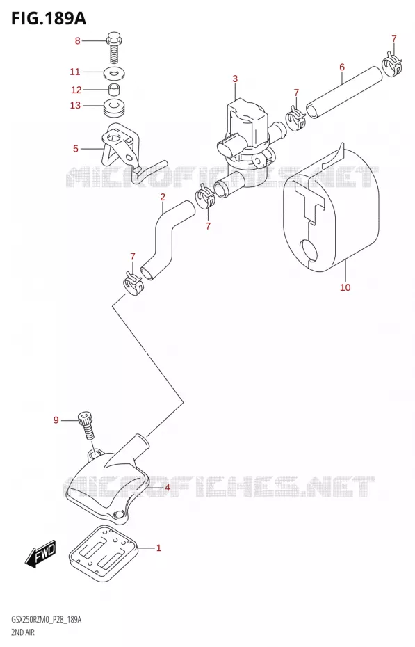 SYSTEME RECYCLAGE GAZ ECHAPPEMENT Suzuki MOTO 250 GSX-R 2020  GSX250RZ M0 E03,E28,E33
