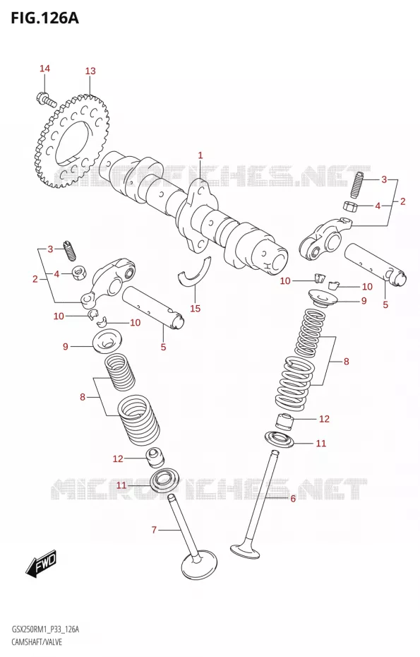 ARBRE A CAMES - SOUPAPES Suzuki MOTO 250 GSX-R 2021  GSX250R M1 (P33)