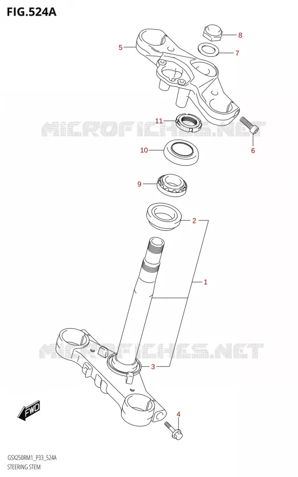 COLONNE DE DIRECTION Suzuki MOTO 250 GSX-R 2021  GSX250R M1 (P33)