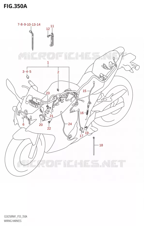 FAISCEAU ELECTRIQUE (GSX250R) Suzuki MOTO 250 GSX-R 2021  GSX250R M1 (P33)