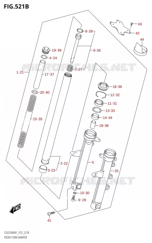 FOURCHE (GSX250R) Suzuki MOTO 250 GSX-R 2021  GSX250R M1 (P33)