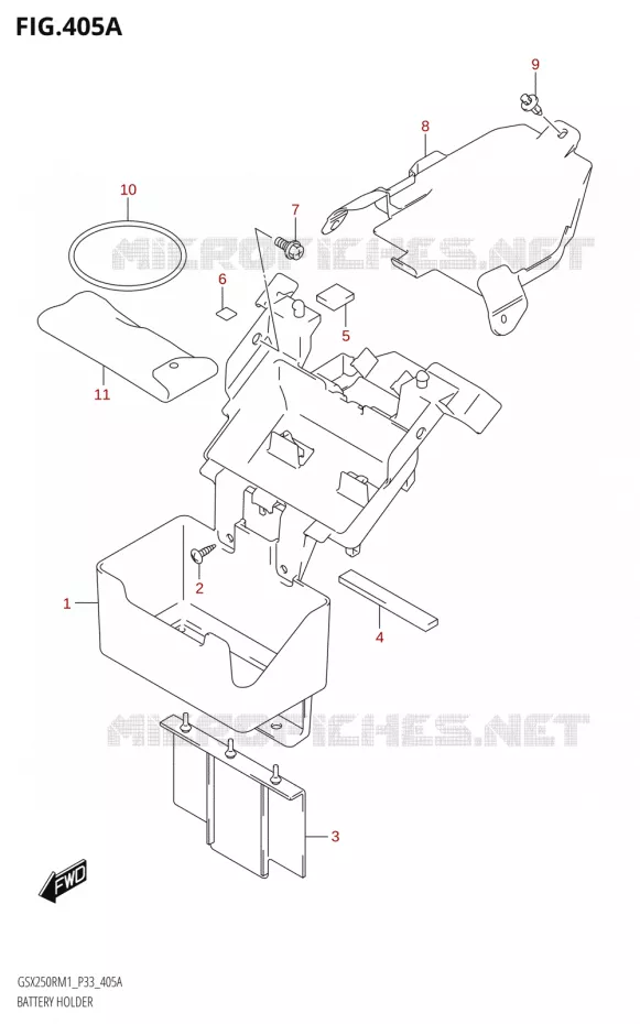 SUPPORT BATTERIE Suzuki MOTO 250 GSX-R 2021  GSX250R M1 (P33)