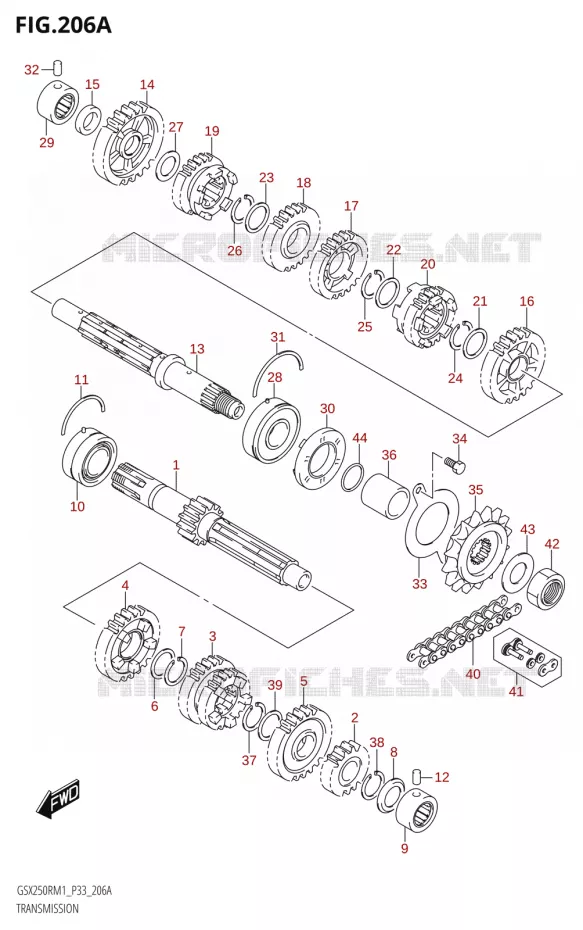 TRANSMISSION Suzuki MOTO 250 GSX-R 2021  GSX250R M1 (P33)