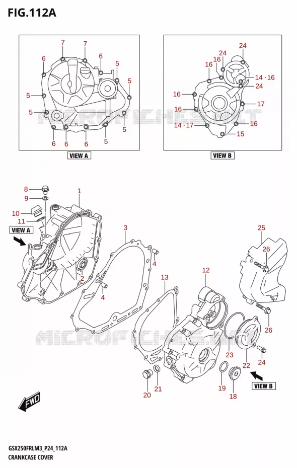 COUVERCLES DE CARTERS Suzuki MOTO 250 GSX-R 2023  GSX250FRLX / GSX250FRL M3 (P24)