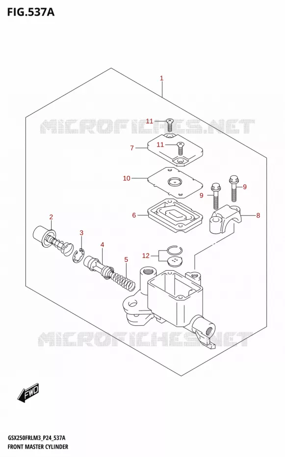 MAITRE CYLINDRE AVANT Suzuki MOTO 250 GSX-R 2023  GSX250FRLX / GSX250FRL M3 (P24)