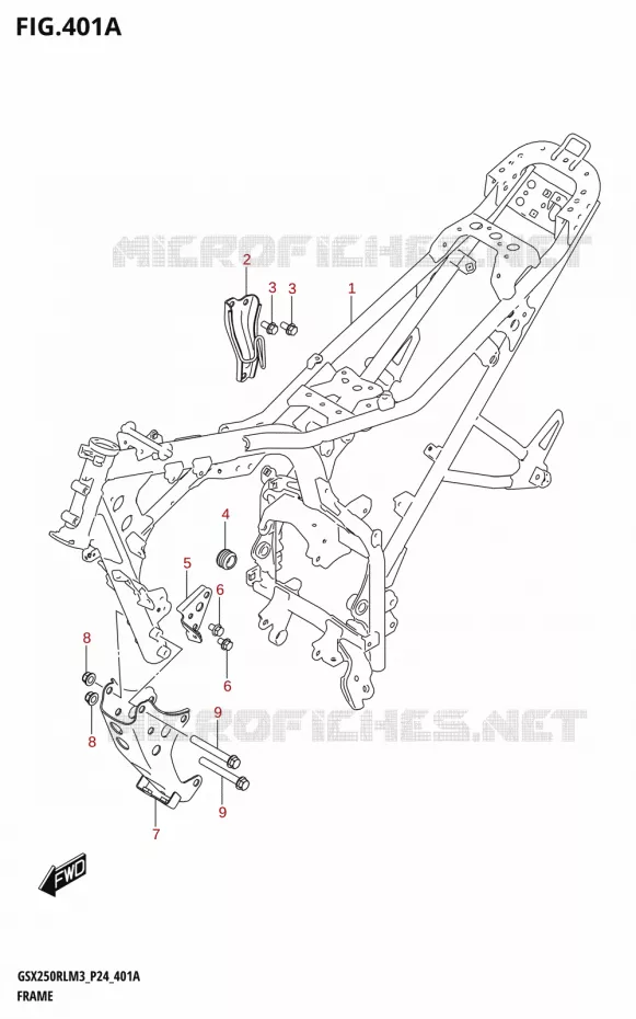 CADRE Suzuki MOTO 250 GSX-R 2023  GSX250RL M3 (P24)