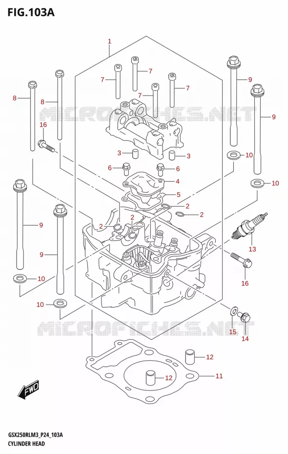 CULASSE Suzuki MOTO 250 GSX-R 2023  GSX250RL M3 (P24)