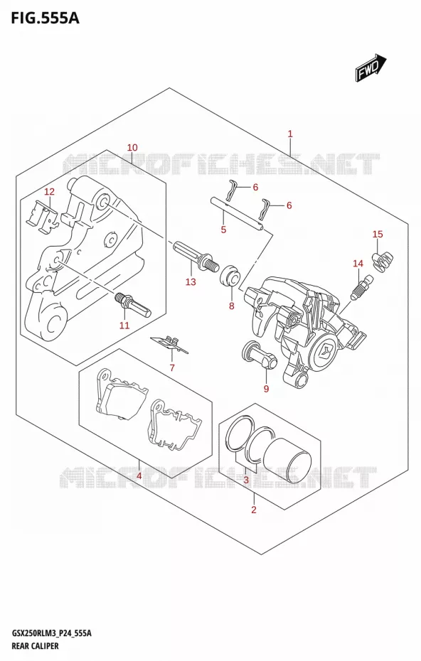 ETRIER DE FREIN ARRIERE Suzuki MOTO 250 GSX-R 2023  GSX250RL M3 (P24)
