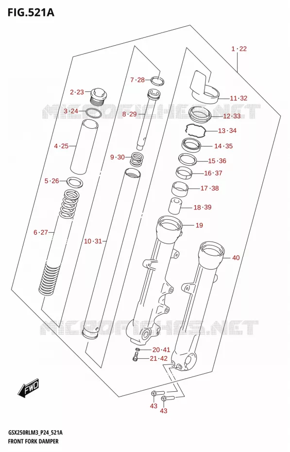 FOURCHE Suzuki MOTO 250 GSX-R 2023  GSX250RL M3 (P24)