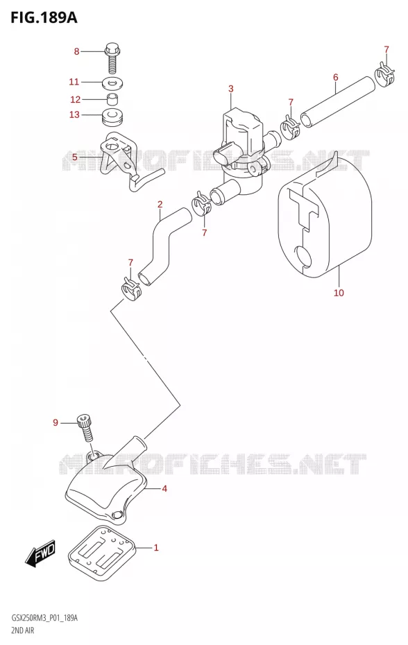 SYSTEME RECYCLAGE GAZ ECHAPPEMENT Suzuki MOTO 250 GSX-R 2023  GSX250RRLJ M3 (P01)