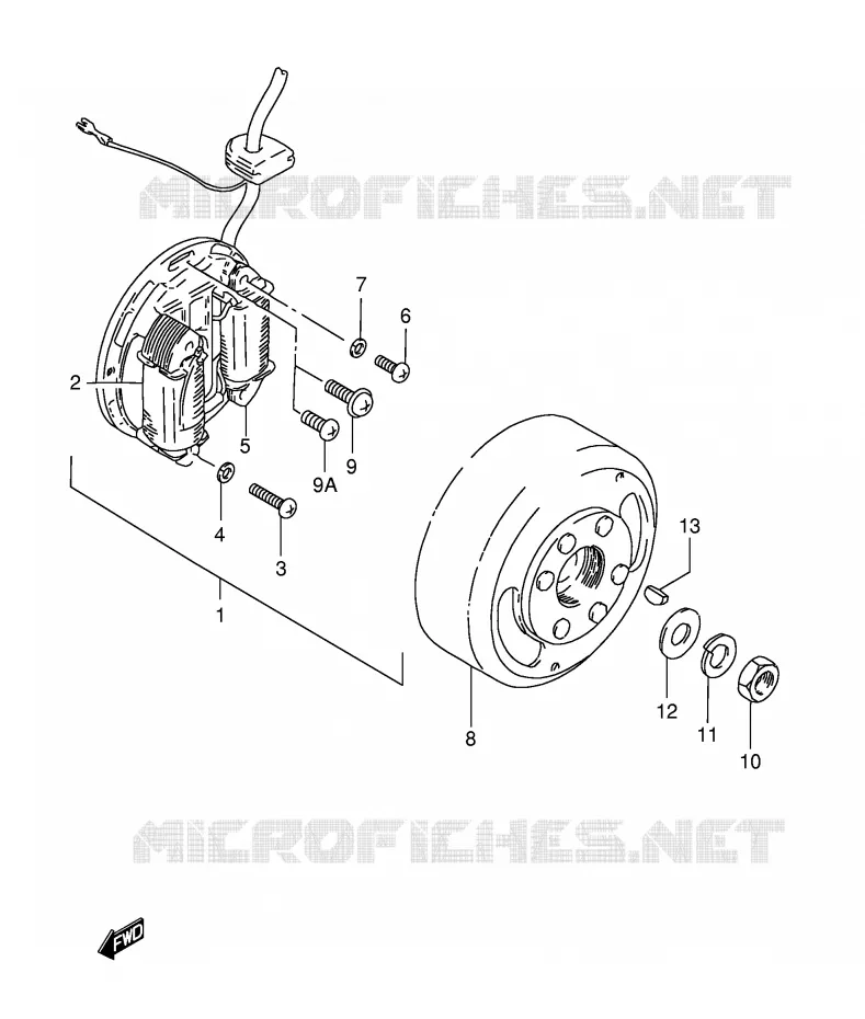 ALLUMAGE ROTOR - STATOR Suzuki MOTO 125 TS-ER 1992  TS125ERCN(E1)