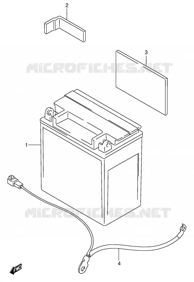 BATTERIE Suzuki MOTO 1400 INTRUDER 2004  VS1400GLPK4(E3/E28)