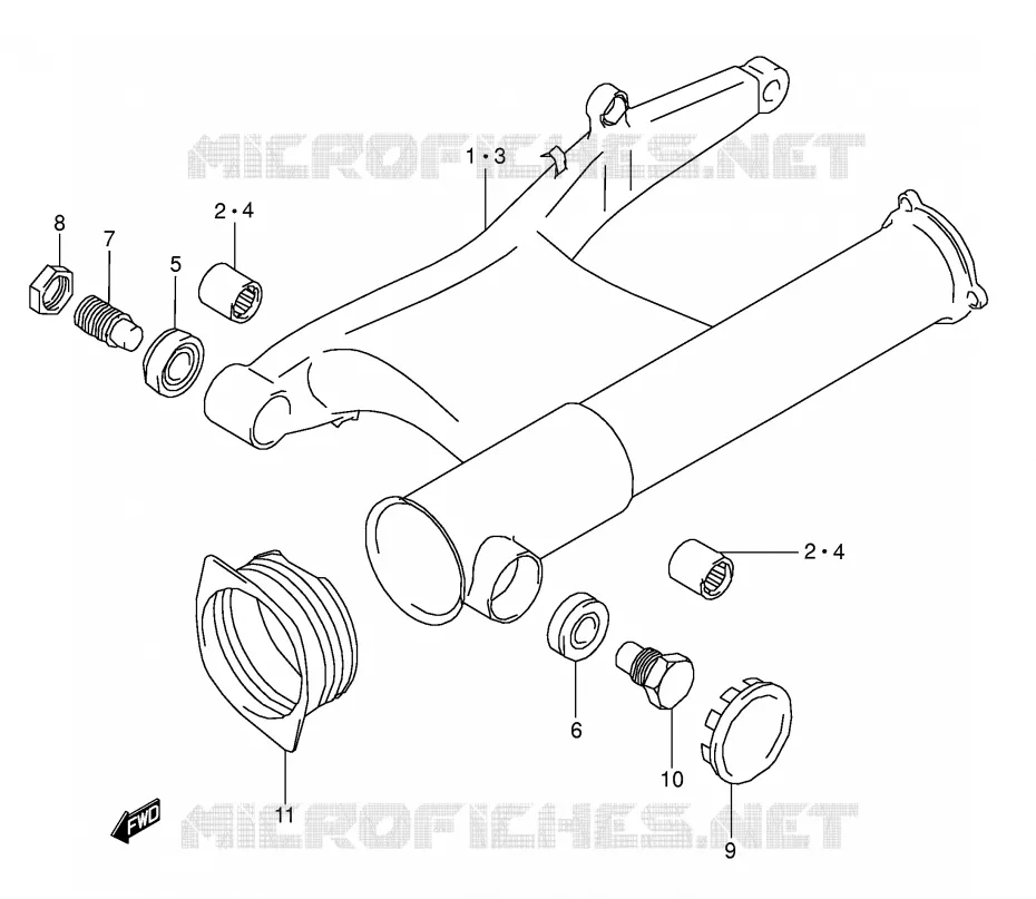 BRAS OSCILLANT ARRIERE Suzuki MOTO 1500 INTRUDER 1999  VL1500X(E2)