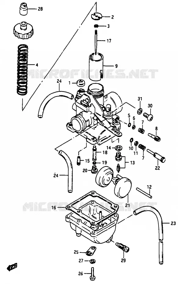 CARBURATEUR Suzuki MOTO 50 Autres-modeles 1991  TV50M(M/R)