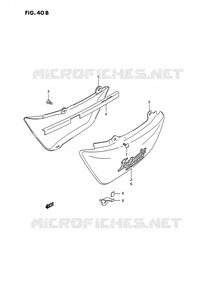 CARENAGES ARRIERE  (MODELE N/P/R) Suzuki MOTO 1400 INTRUDER 1991  VS1400GLPM(E2)