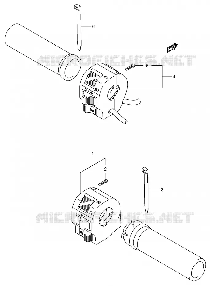 COMMODOS (MODELE K4) Suzuki MOTO 1500 INTRUDER 1999  VL1500X(E2)