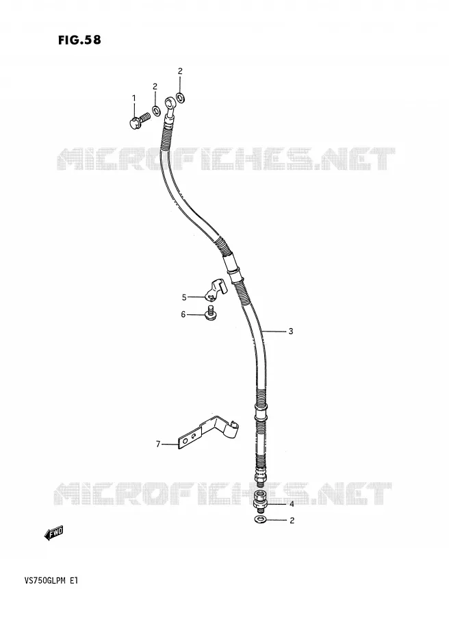 DURITE DE FREIN AVANT (MODELE F/G/H) Suzuki MOTO 750 INTRUDER 1988  VS750GLPJ(E1)