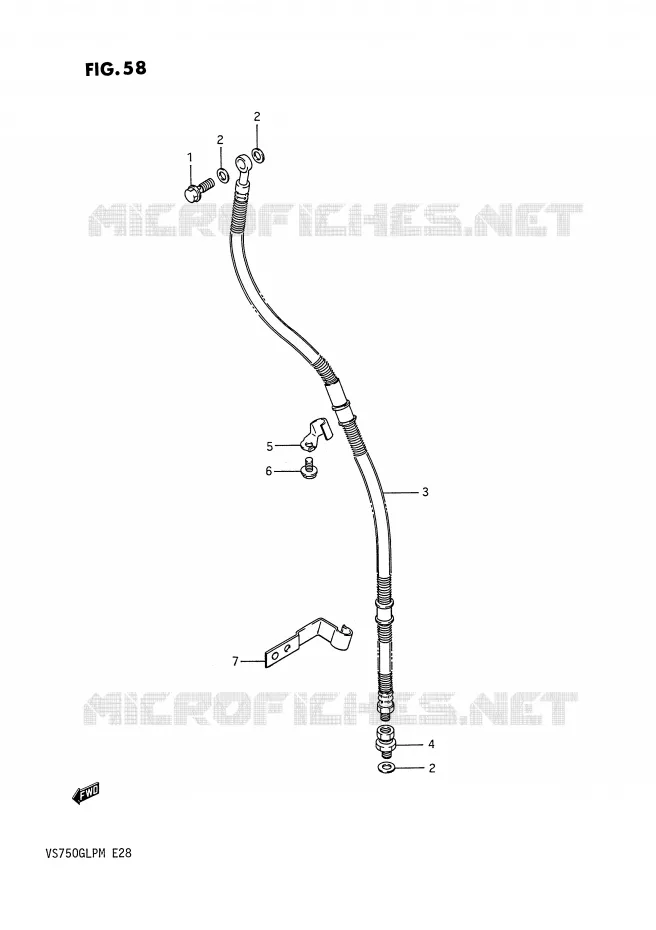 DURITE DE FREIN AVANT (MODELE F/G/H) Suzuki MOTO 750 INTRUDER 1990  VS750GLPL(E28)