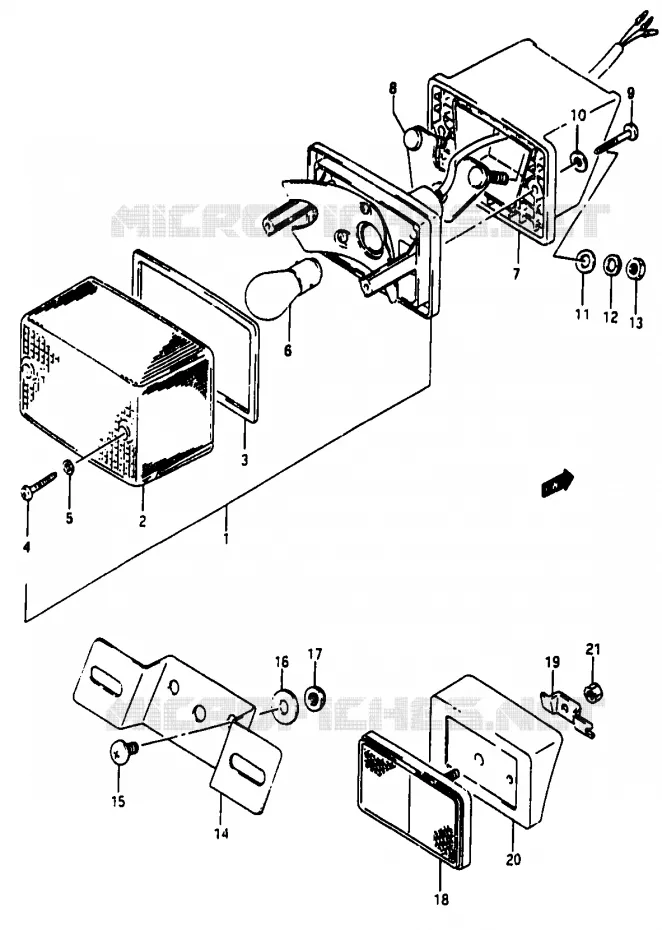FEU ARRIERE Suzuki MOTO 50 Autres-modeles 1991  TV50M(M/R)
