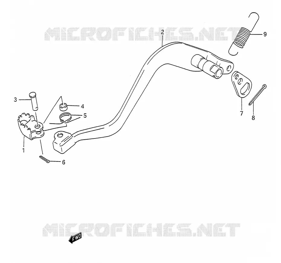 FREIN ARRIERE Suzuki MOTO 200 TS-R 1992  TS200RN(E28)