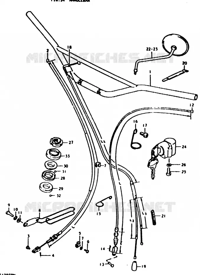 GUIDON Suzuki MOTO 125 TS-ER 1992  TS125ERN