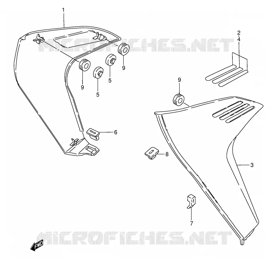 OUIES DE RADIATEUR (MODELE F/G) Suzuki MOTO 50 TS-W 1986  TS50WG(E6)