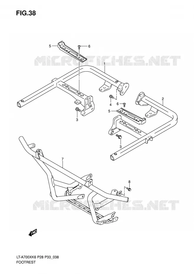 REPOSE PIED Suzuki QUAD 700 KINGQUAD 2007  LT-A700XK7(P28/P33)