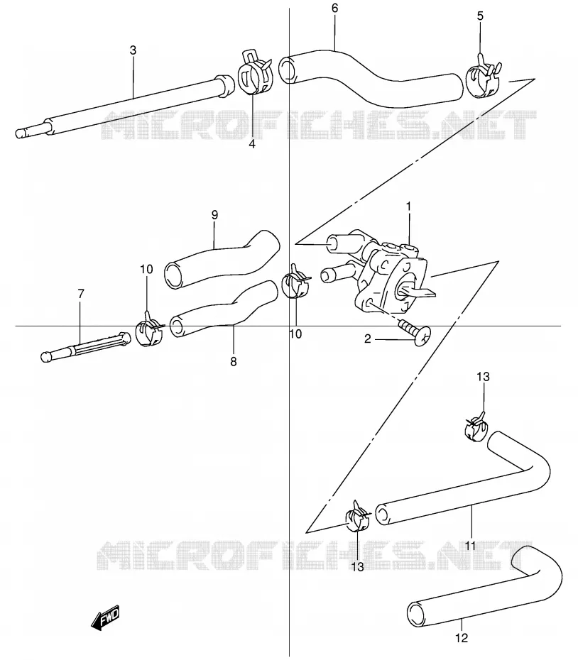 ROBINET D'ESSENCE Suzuki MOTO 50 STREET-MAGIC 1998  TR50SW(E2)