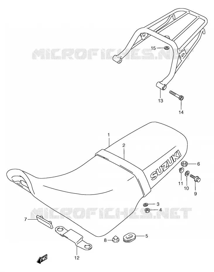 SELLE (MODELE K/L) Suzuki MOTO 125 TS-R 1990  TS125RL(E2)